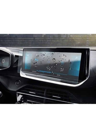 Peugeot 208 10 İnç Ekran Koruyucu Multimedya Şeffaf Nano