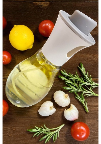 220 Ml Cam Şişe Sirkelik Çok Amaçlı Spreyli Yağdanlık Şeffaf