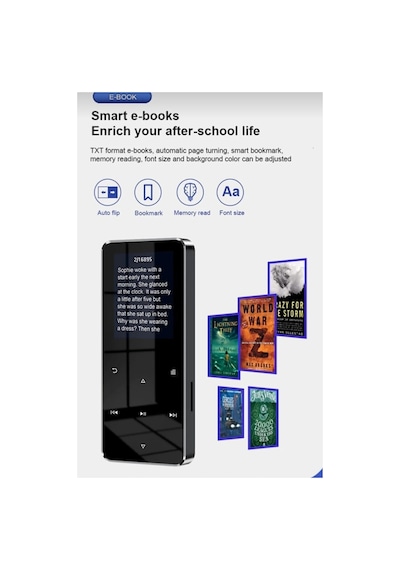 Bluetooth Lu Mp3-mp4 Çalar Ses Kayıt Fm Radyolu Şarjlı Mp4 Player Dahili Hoparlör 8gb Hafızalı