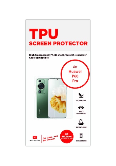 Huawei P60 Pro Full Kaplama Ön Arka Ve Yanlar 360 Derece Hd Film