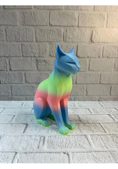 Açık Rainbow Kedi Biblo Modern Salon Ve Raf Dekoru