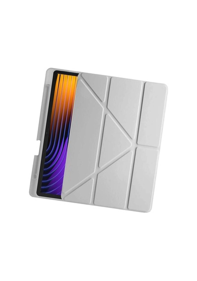 Xiaomi Pad 7 Pro Kılıf Kalemlikli Mars Tablet Kılıfı - Gri Evimdeyokyok