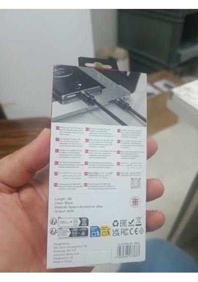 Vendens Vd-dcm05 Usb-c'den Usb-c'ye Örgülü 60w Hızlı Şarj Destekli Type C Kablo 1m, 2m, 3m