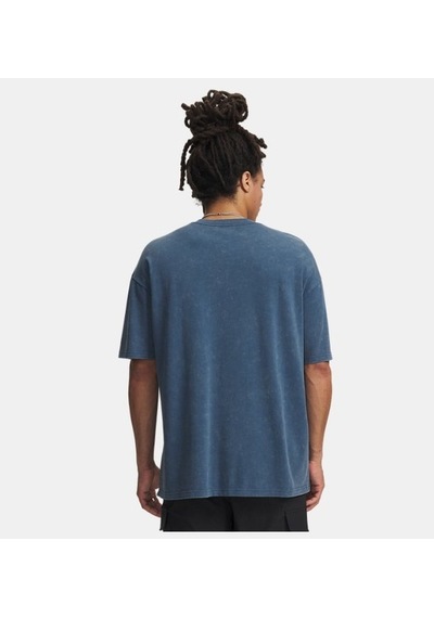 Under Armour M Hw Os Logo Wash Ss Erkek T-shirt 1389147-498 Mavi