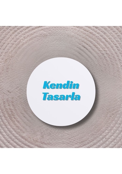 Kişiye Özel Tasarım Bardak Altlığı - Kendin Tasarla Fotoğraflı, Logolu Ve İsimli Yuvarlak İçecek Altlığı Ahşap