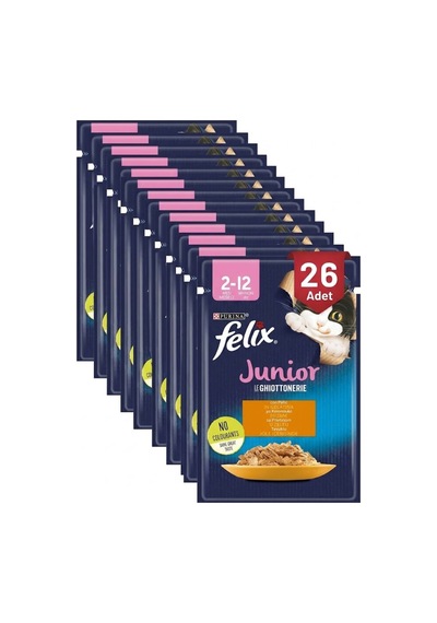 Felix Yavru Tavuk Etli Kedi Yaş Mama 26x85g
