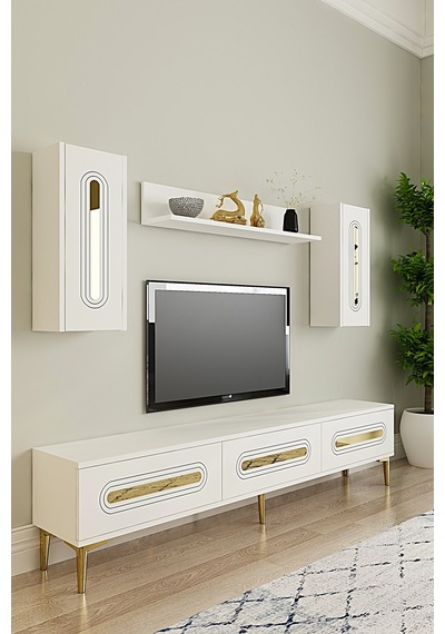 Tvr1804bg - Rany Tvr180 Ünitesi Takım Beyaz-gold 180cm