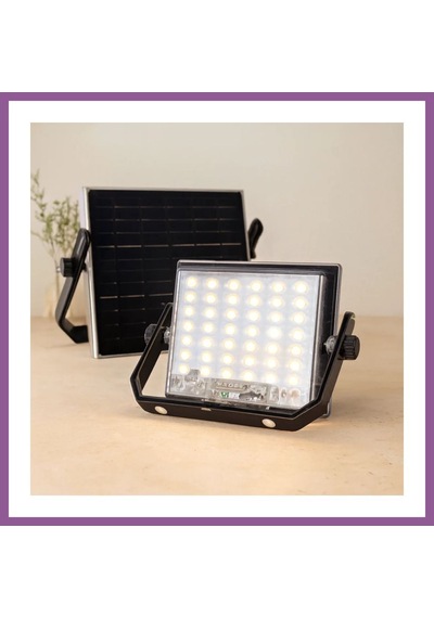 Bezos 100w Güneş Enerjili Led Işık Solar - Dış Mekan & Kamp Rengaren