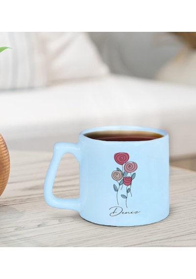 Bk Gift Kişiye Özel İsimli Pastel Mavi Middle Kupa Bardak-22, Arkadaşa Hediye, Ev Hediyesi, Doğum Günü Hediyesi, Ofis Hediyesi Kobitmeyencom30031 Bk G
