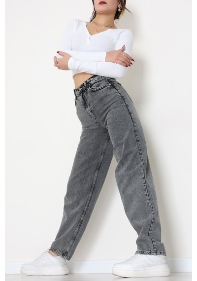 Modi Baggy Kot Pantolon Gray - 31536.2088. Altın - Siyah