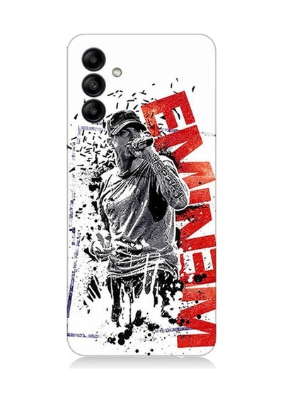 Samsung Galaxy A04s Uyumlu Eminem Poster Desenli Silikon Kılıf