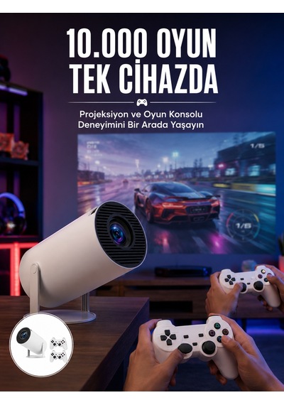 Projeksiyon Cihazı Video Oyun Konsolu 8 Gb Hafıza Lcd Ekran Kumandalı Yeni Nesil - Lisinya