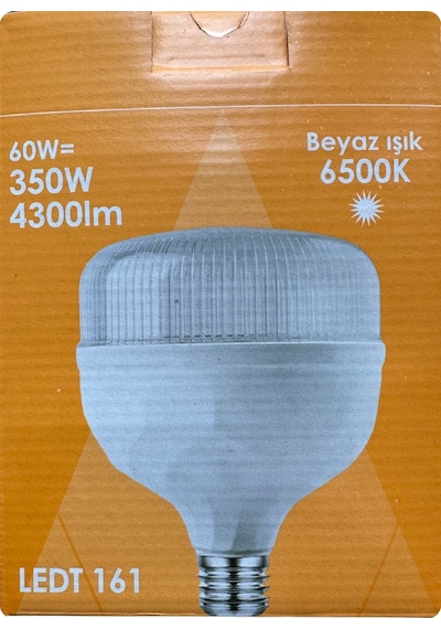 5 Adet Osaka 60w 350w Beyaz Işık E27 Duylu Kalın Duy Led Torch Ampul
