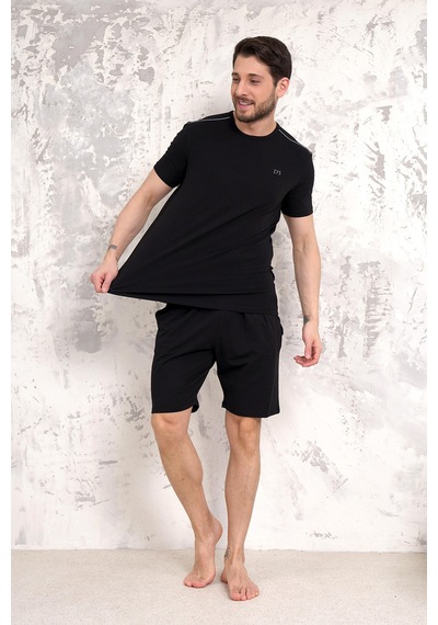 D's Damat Ds Damat Maschio Pamuk Şort Takım Siyah Ds5011 R001 Siyah