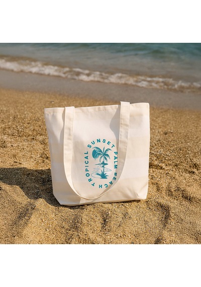 Soft Tropical Çanta - Ekru - 50x45 Cm Çok renkli