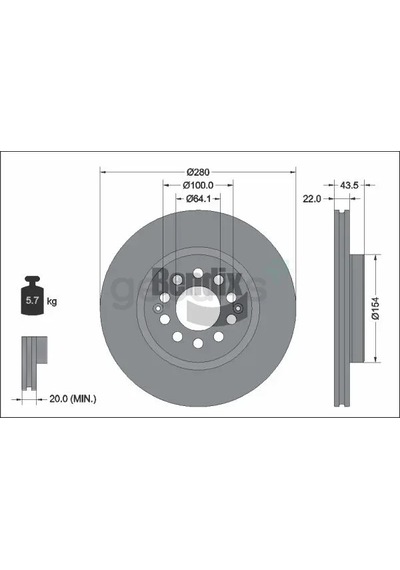 Ön Fren Diski Hava Kanalli Mg Zs 1.0l T - Gdi 10e4e 2018 1.5l 15s4c Vti Azs1 Kasa 2018 280 Çap X 5 Bijon - Adet Disk ıdır 2 Adet