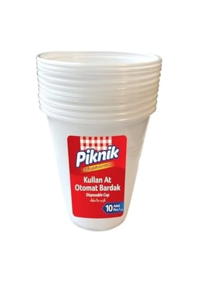 Piknik Kullan At Plastik Bardak Otomat 10'lu Beyaz 1481 07 Beyaz