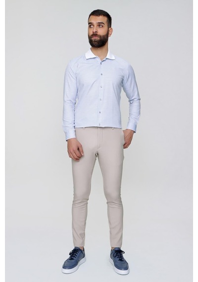 Efor Slim Fit Yan Cep Esnek Pamuklu Casual Bej Pantolon P 1088 Bej