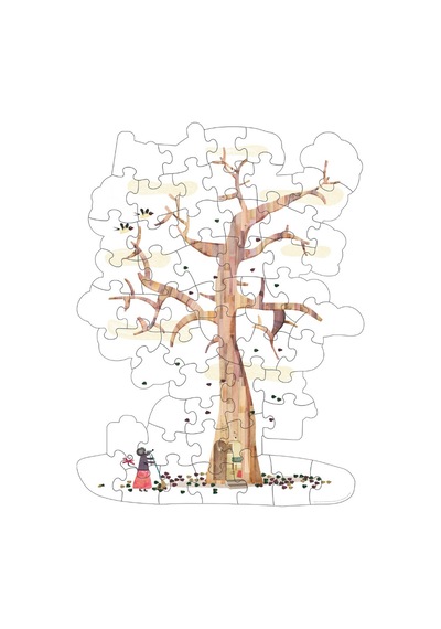 Londji My Tree Çift Taraflı Puzzle Canlı Renkler