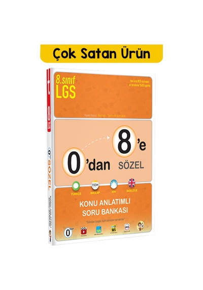 8. Sınıf 0 Dan 8 E Sayısal Sözel Konu Anlatımlı Soru Bankası Seti