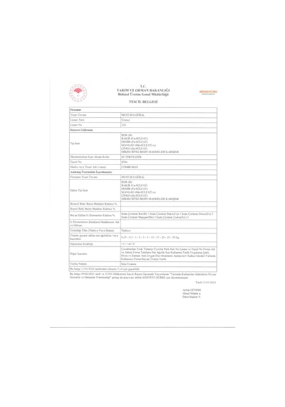 Gmt Combi Max 1 Kg Mikro Bitki Besin Maddeleri Karışımı