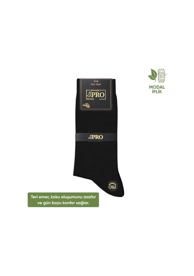 Modal İplik Erkek Soket Çorap - 6 Çift - Dikişsiz - Atlas - 18002 - Set 6 Çok Renkli
