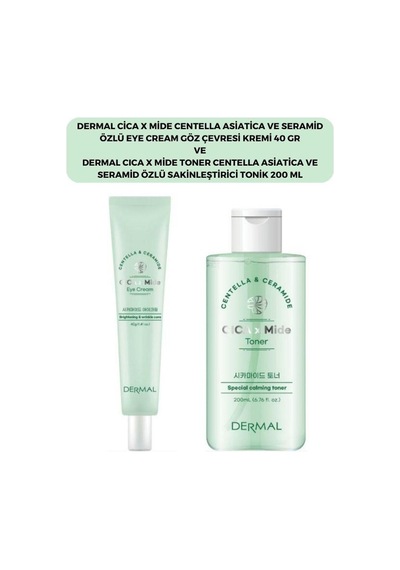 Dermal Cica X Mide Göz Çevresi Kremi 40 ML + Asiatica ve Seramid Özlü Sakinleştirici Tonik 200 ML