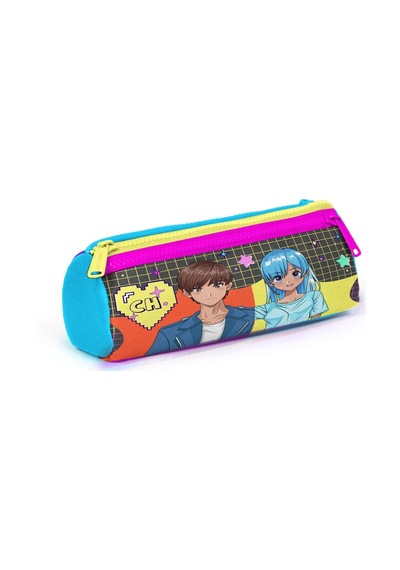 Coral High Kids Gri Mavi Pembe Anime Desenli 3 Lü Okul Çanta Seti Set0123737