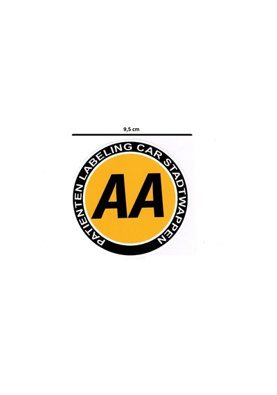 Etiketçilere Özel Sticker Aa Patıenten Labelıng Car Stadtwappen