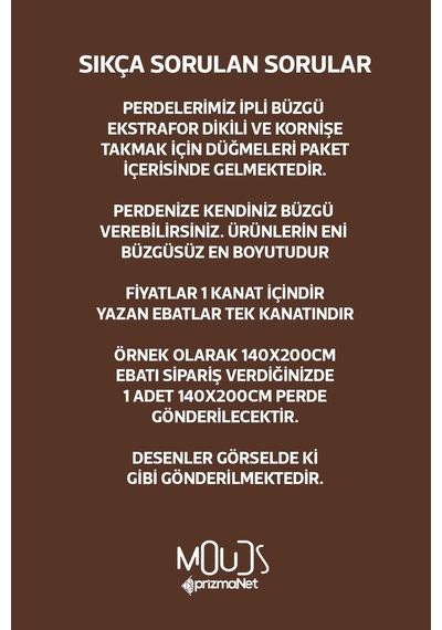 Kahverengi Semboller Desenli Süet Oturma Odası Salon Fon Perde Ekstrafor Büzgü Tek Kanat Prd-1077 Çok Renkli