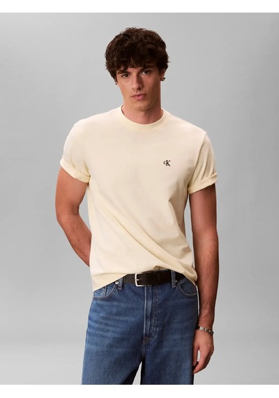 Calvin Klein Ss Easy Monogram Tee, Zrk, S Sarı Erkek T-shirt