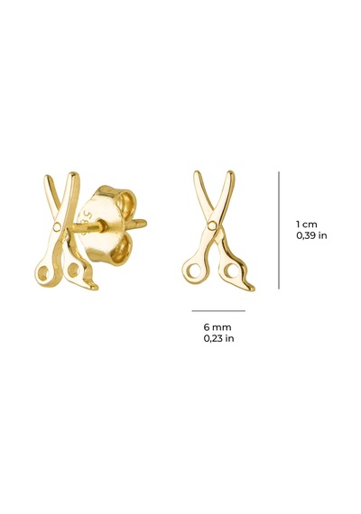 14 Ayar Altın Makas Küpe 0,95 Gr-6157