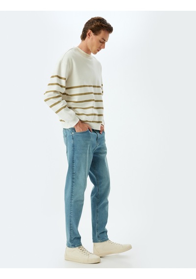 Koton Tapered Fit Jean Pantolon - Joe Jean Açık İndigo 5wam40126ıd Açık İndigo