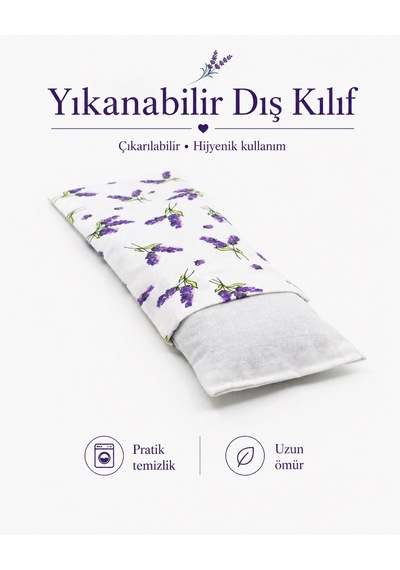 Lavande Çiftlik Lavanta Dolgulu Göz Yastığı Lavanta Desenli