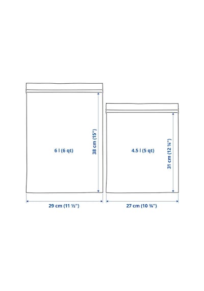 Ikea Istad Kilitlenebilir Buzdolabı Poşeti Yeşil 30 Adet 6 L ve 4,5 L