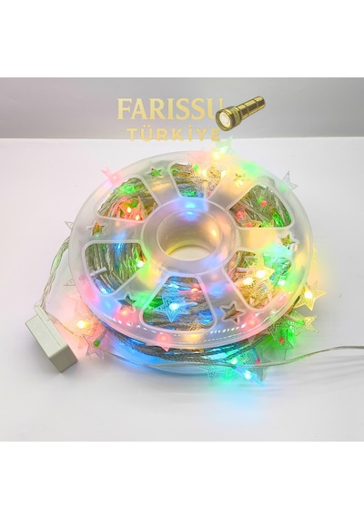 50 Metre Rgb Yıldızlı Led Işık 8 Modlu, 250 Yıldız, Yılbaşı Ve Etkinlik Aydınlatması RGB