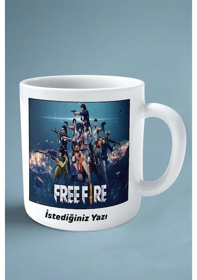 Garena Free Fire Mobil Oyun Baskılı Kupa Bardak Çift Taraflı Baskı Kişiye Özel Model 4 Çok Renkli