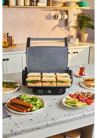 Emsan Inox Feel Steel 1800 W 6 Dilim Kapasiteli Izgara Ve Tost Makinesi