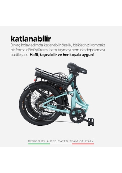Stradacycles E-Rapido Hd 20 Jant Katlanabilir Elektrikli Bisiklet