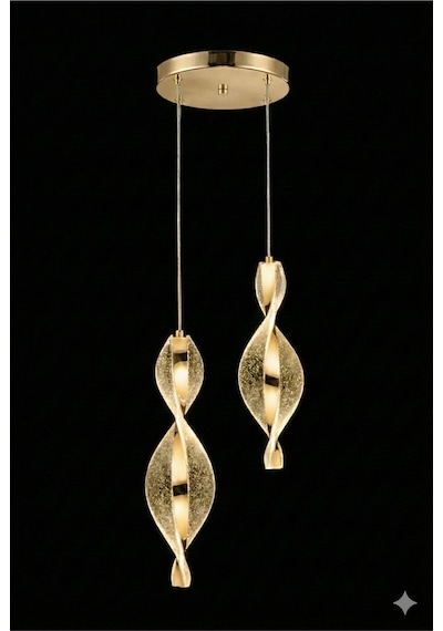 Mars Gold İkili Avize Gold