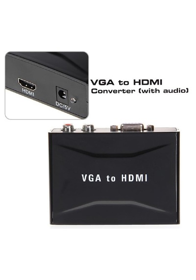 Vga To Hdmi Ses Çıkış Destekli Çevirici Dönüştürücü Adaptör