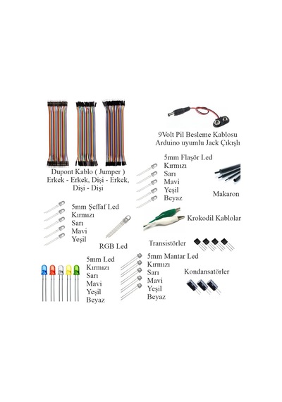 Arduino İle Uyumlu Süper Full Profesyonel Set 138 Parça 375 Adet