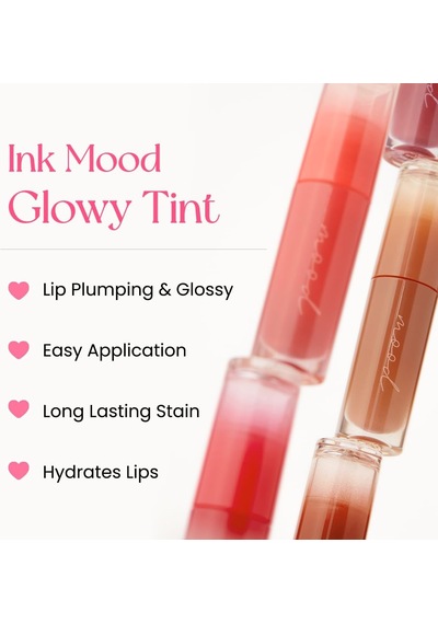 Kalıcı, Pigmentli, Parlak Bitişli Tint Ink Mood Glowy Tint 03 Rose İn Mind