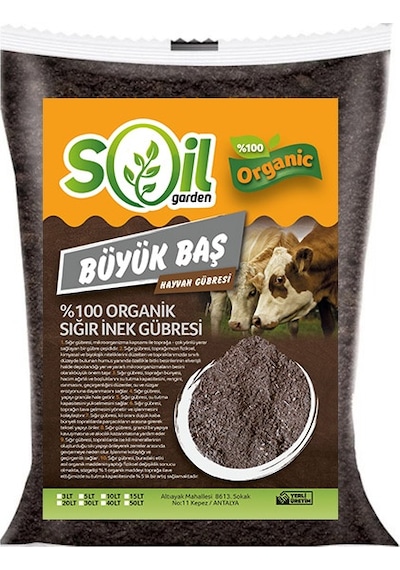 Soil Garden %100 Organik Hayvansal Gübre 50 L Büyük Baş Hayvan G