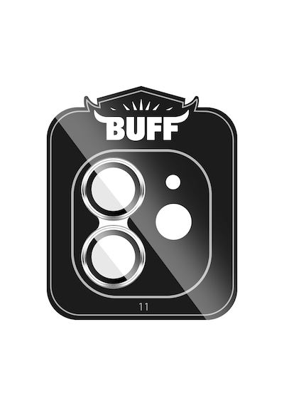 Buff Apple Uyumlu iPhone 11 / 12 / 12 Mini Kamera Metal Lens Koruyucu Gümüş