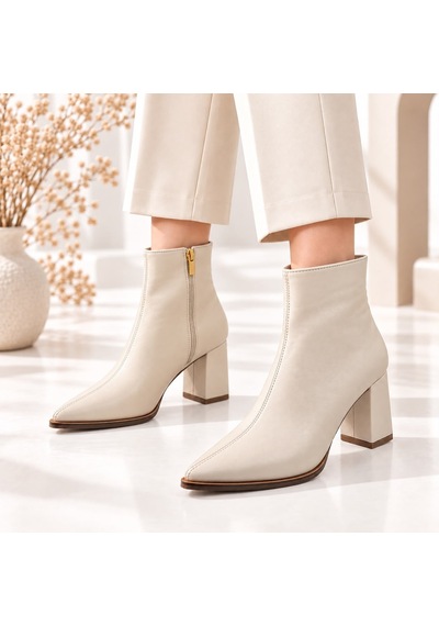 Dabab Shoes Yona Kadın Bej Cilt Sivri Burun Ön Dikiş Detaylı Fermuarlı İçi Sıcak Astarlı 7 Cm Kalın Topuklu Bot Bootie Dabab Shoes Yona Kadın Bej Cilt Sivri Burun Ön Dikiş Detaylı Fermuarlı İçi Sıcak Astarlı 7 Cm Kalın Topuklu Bot Bootie
