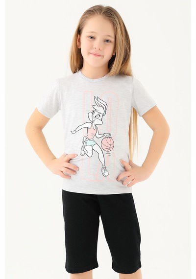 Looney Tunes L1590-2 Çocuk  Kar Melanj Tişört