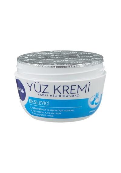 Nıvea Besleyici Yüz Kremi, 100ml, Makyaj Bazı, 24 Saat Nemlendirici, Hızlı Emilen Yüz Bakım Kremi Sku: Smg8690010404091