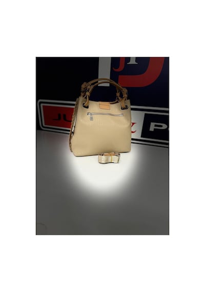 Just Polo Kadın Kum Taba Kabartma Desenli Mıknatıslı Çıtçıt Kapama El Çantası Omuz Askısıyla 4031mh Kum - Taba 47506364