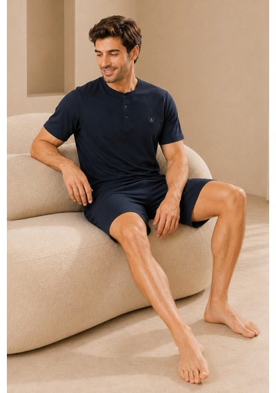 Loule Erkek Bordo Penye Yazlık Kışlık Pijama Takımı 4 Parça